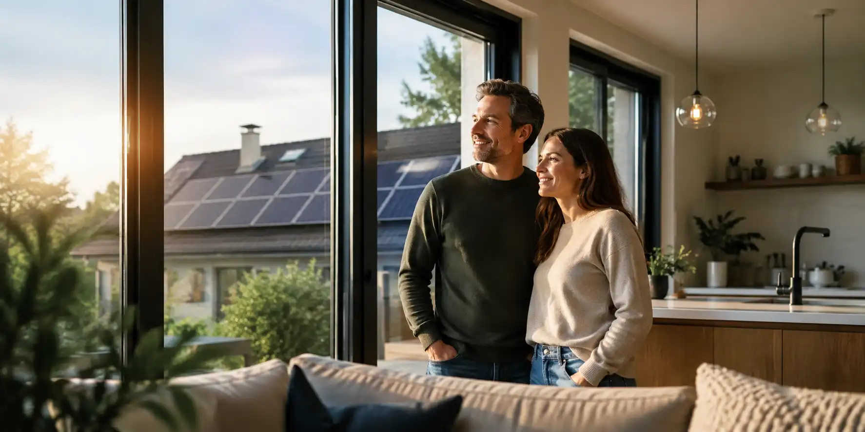Homeowner reviewing electricity bills and household expenses