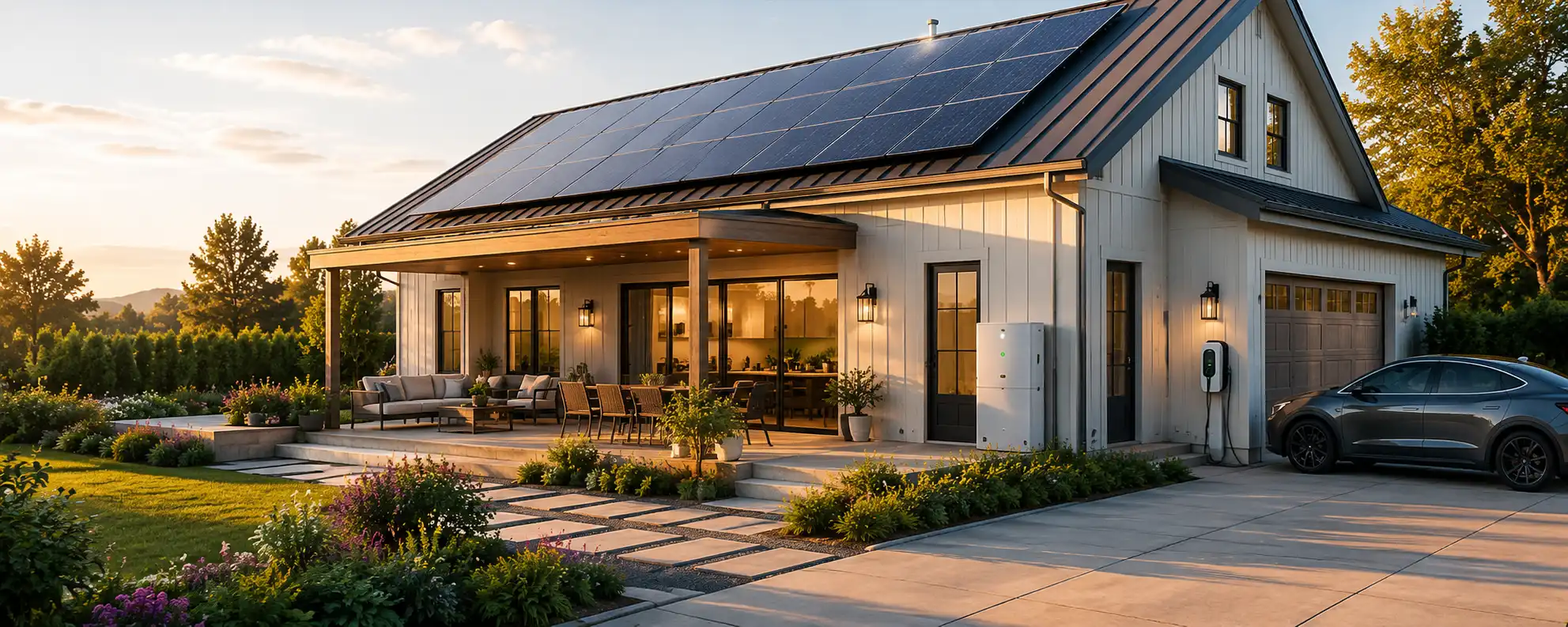 Sunrise Solar advisor discussing a residential solar plan with homeowners