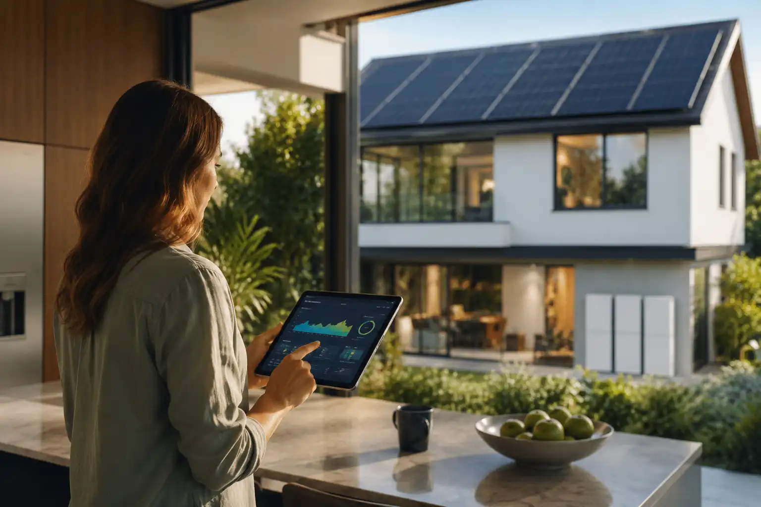 Residential battery storage installed as part of a home energy system