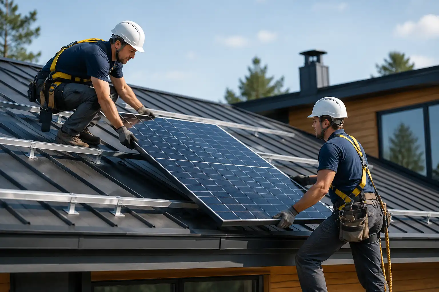 Solar electrical equipment being connected